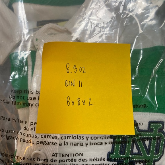 NWT Infant Boys Notre Dame Romper Green and White Striped Age 1-2, (12M-24M) - Picture 12 of 12